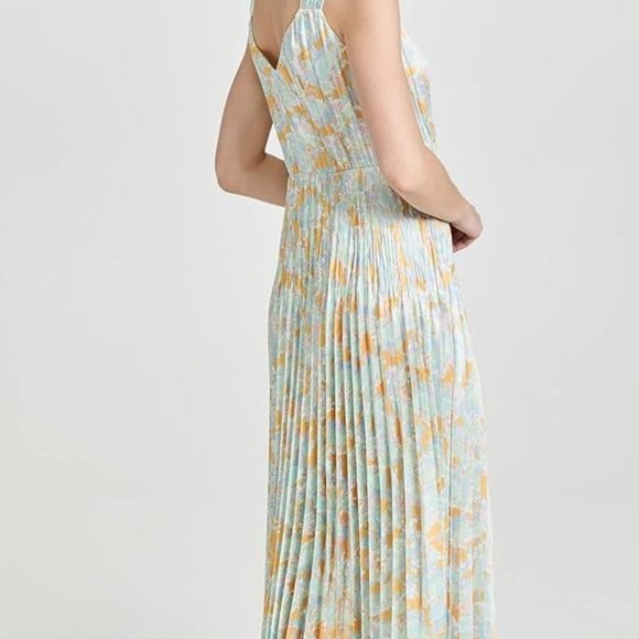Vince ! Lotus V-Neck Pleated Slip Dress - Picture 2 of 10
